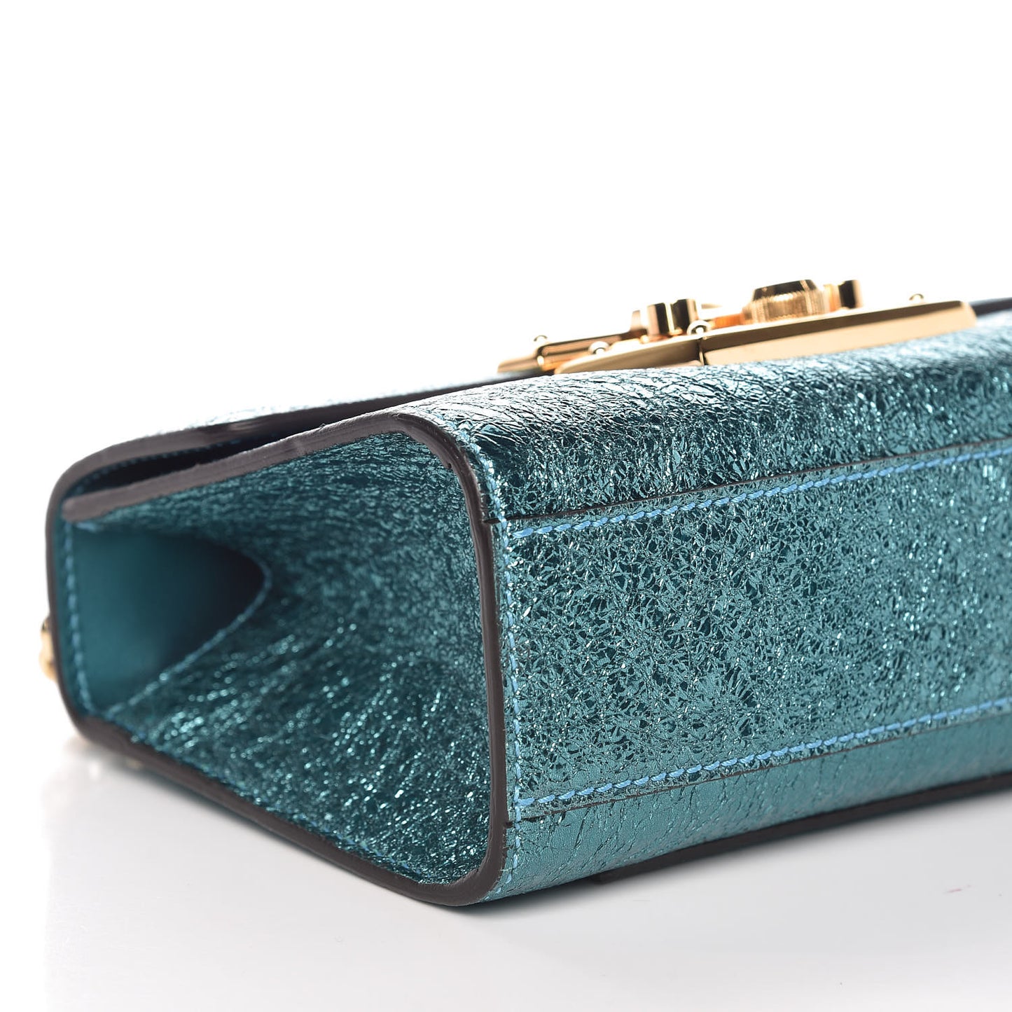 Galassia Small Padlock Shoulder Bag Turchese