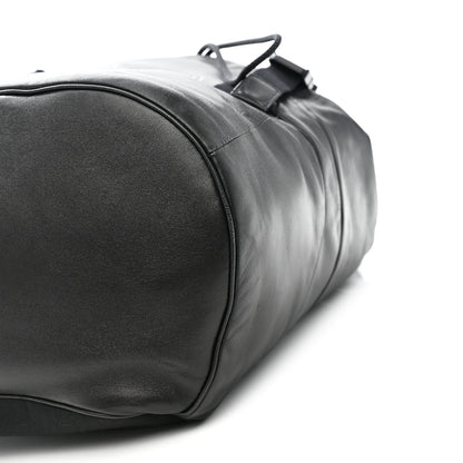 Saint Laurent Lambskin Logo Debossed Backpack Black 10 of 10