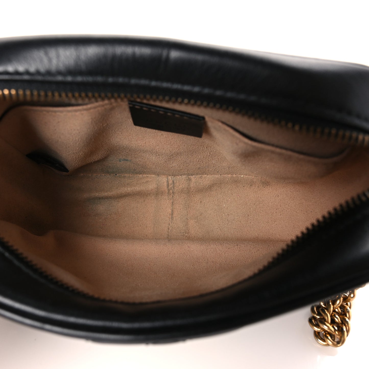 Calfskin Matelasse Mini GG Marmont Chain Shoulder Bag Black
