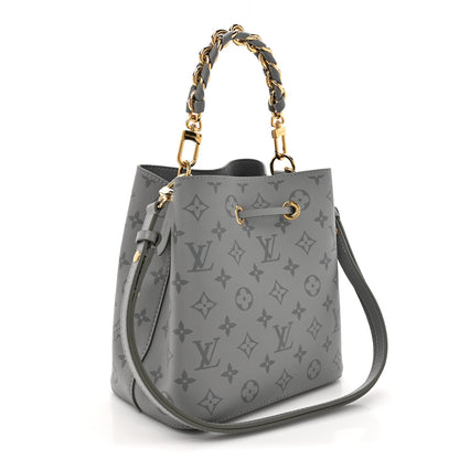 Louis Vuitton Monogram Ink Braided Neonoe BB Trianon Gray 3 of 11