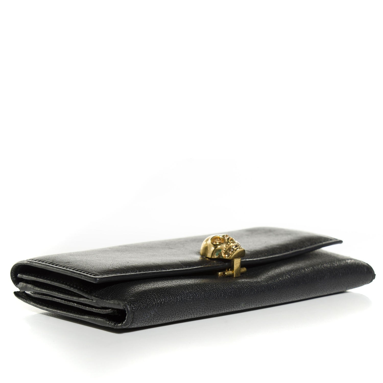 Alexander McQueen Calfskin Skull Continental Wallet Black 4 of 8