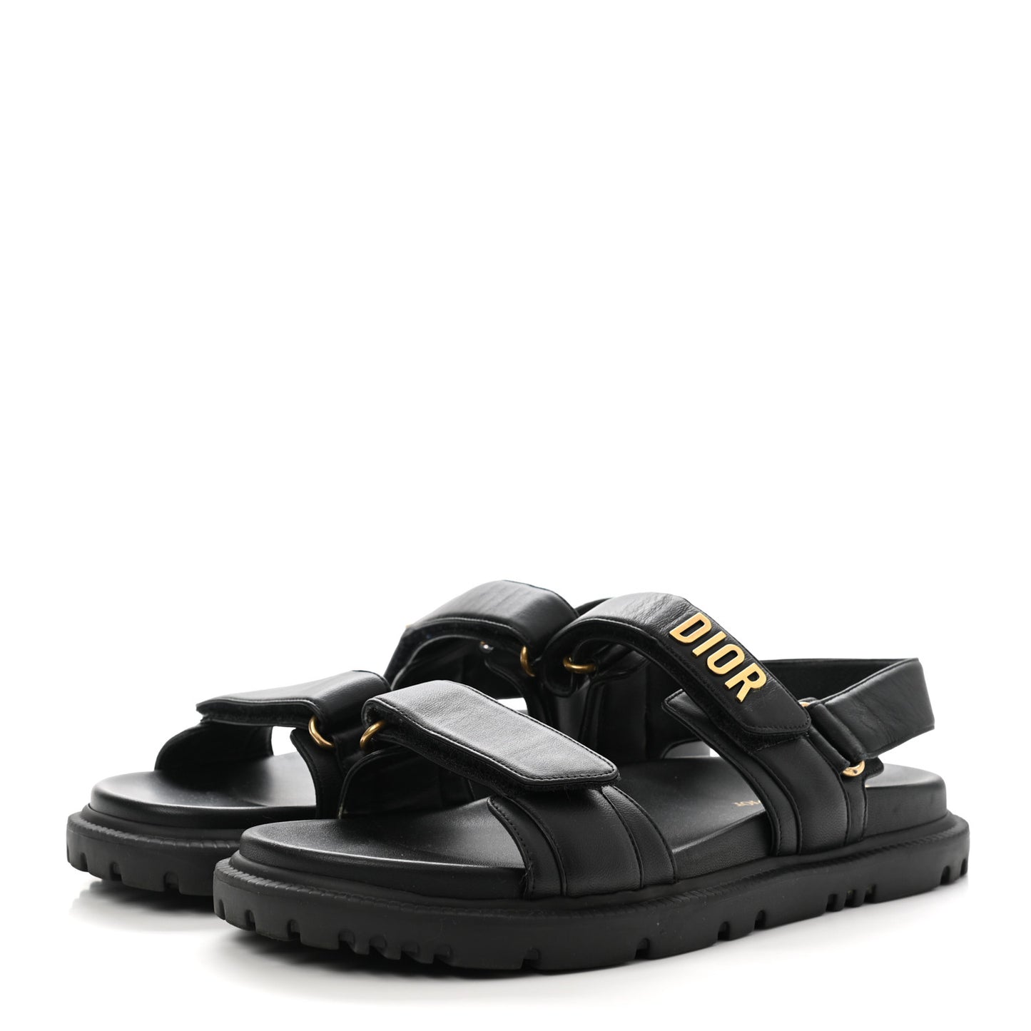 Lambskin Dioract 10mm Sandals 40 Black