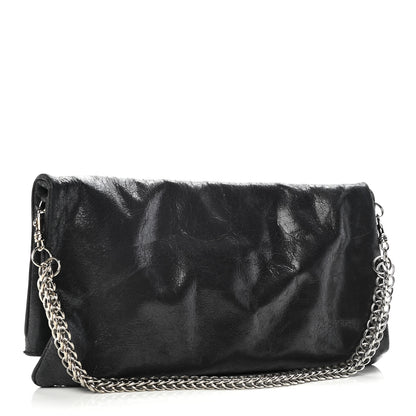 Givenchy Crinkled Patent Envelope Folded Clutch Black 3 of 13