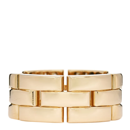 Cartier 18K Gold Diamond Maillon Panthere 3 Half Rows Paved Ring 48/4.5 3 of 6