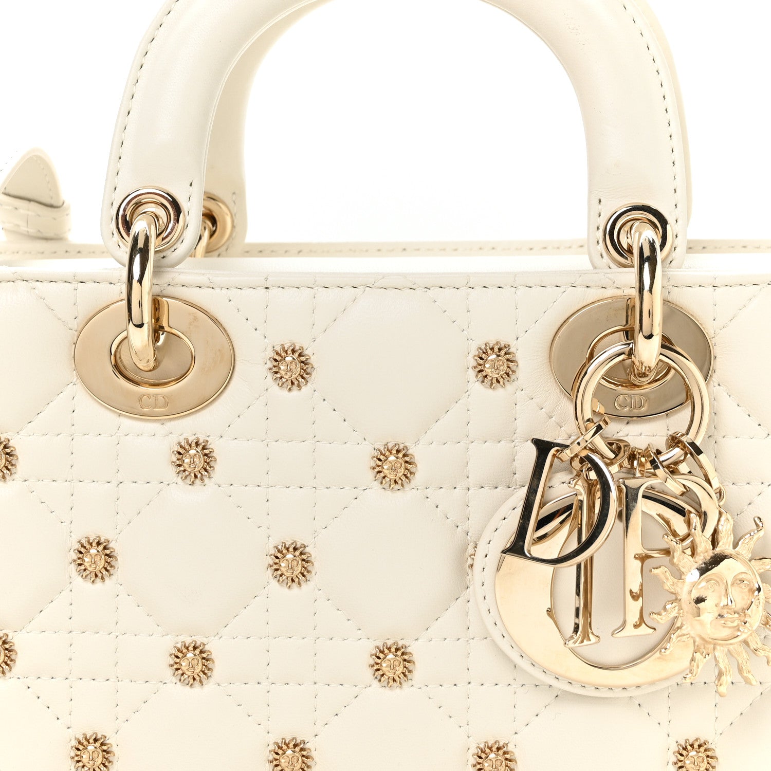 Christian Dior Lambskin Butterfly Cannage Lady D-Joy White 8 of 10