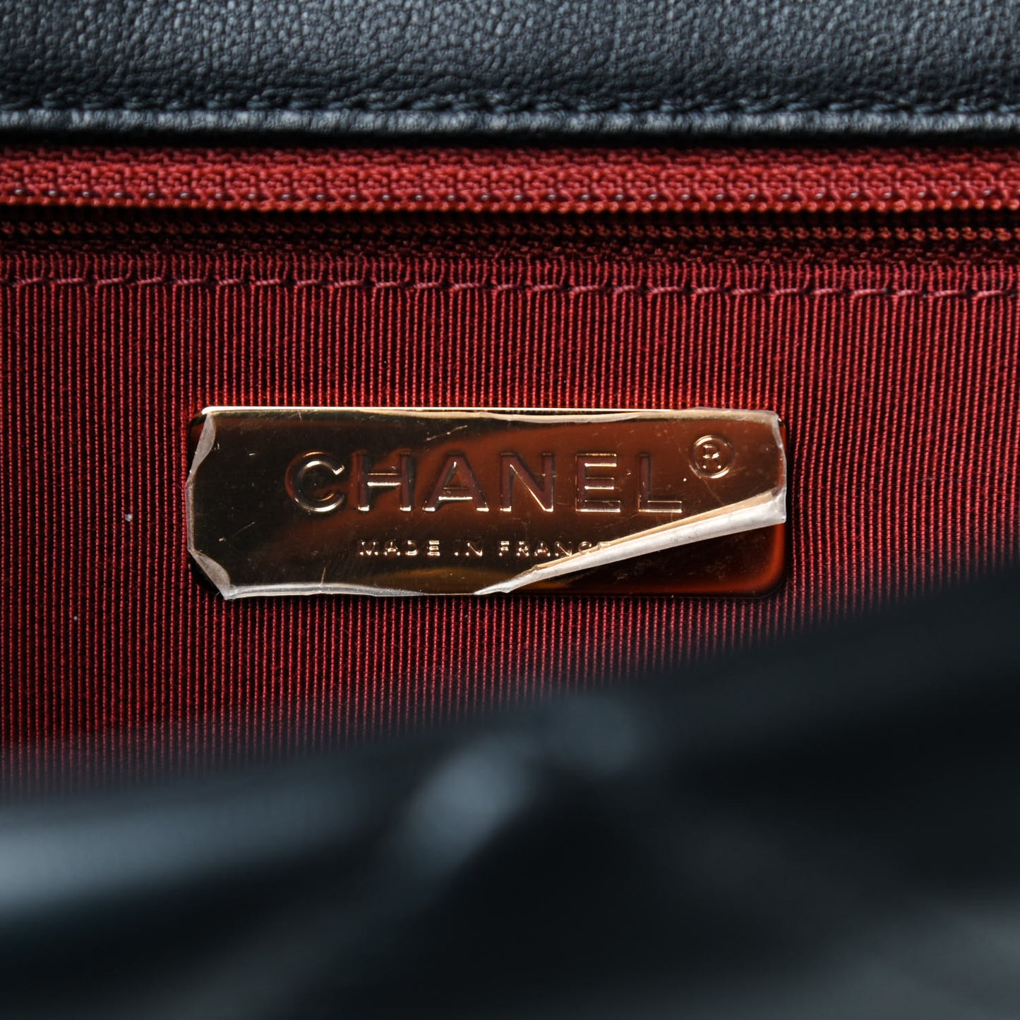 Goatskin Quilted Large Chanel 19 Flap Black