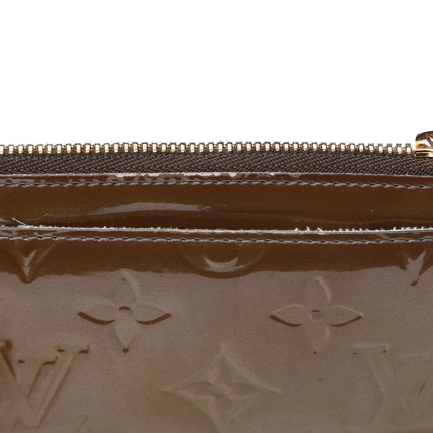 Vernis Key Pouch Vert Bronze