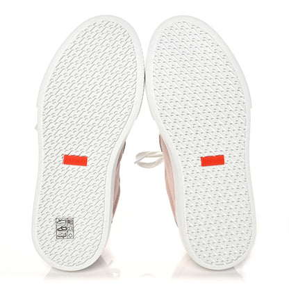 Hermes Calfskin Canvas Day Sneakers 38.5 Framboise White 5 of 8