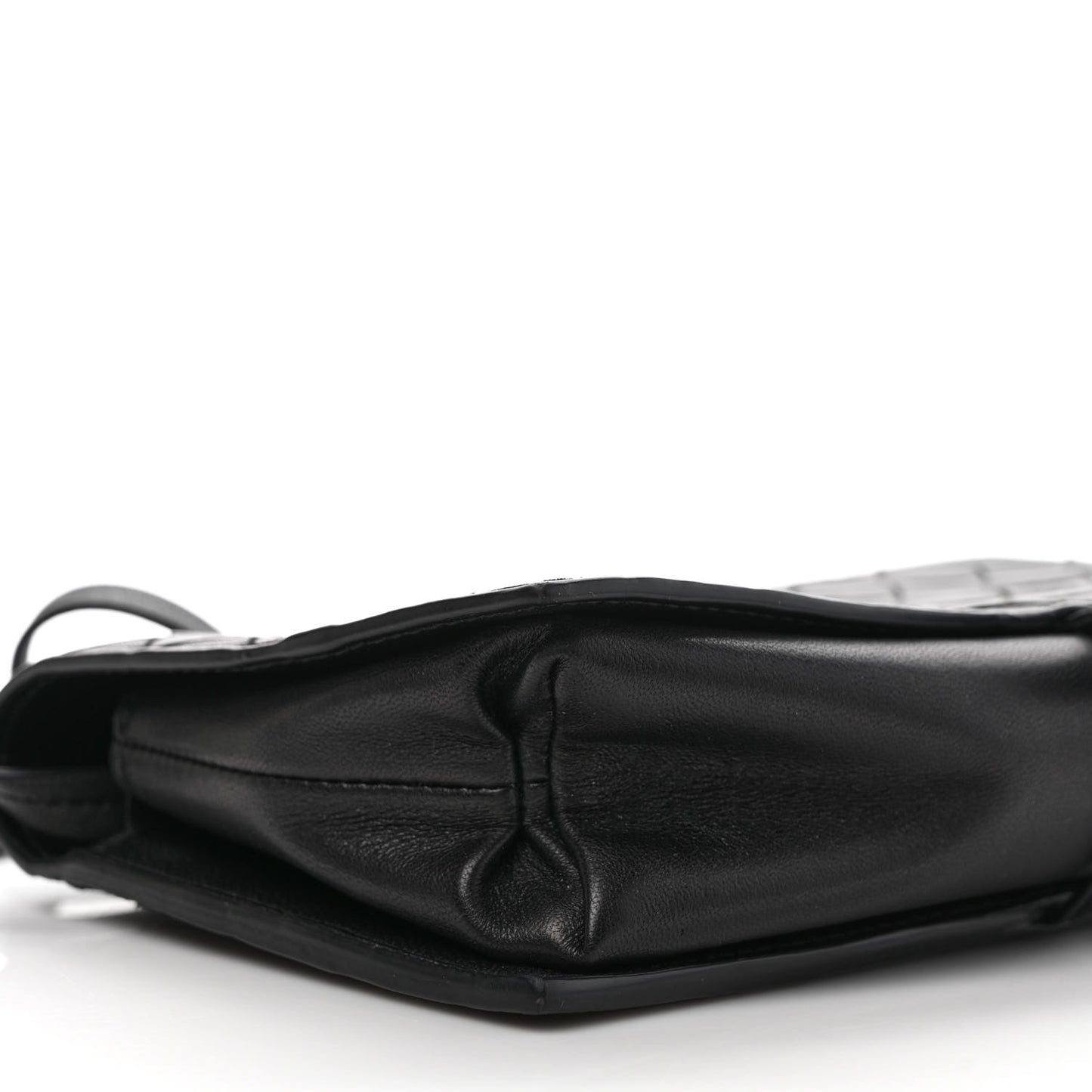 Nappa Intrecciato Knot Flap Crossbody Black