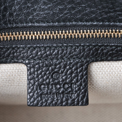 Gucci Pebbled Calfskin Medium Soho Flap Crossbody Black 6 of 7