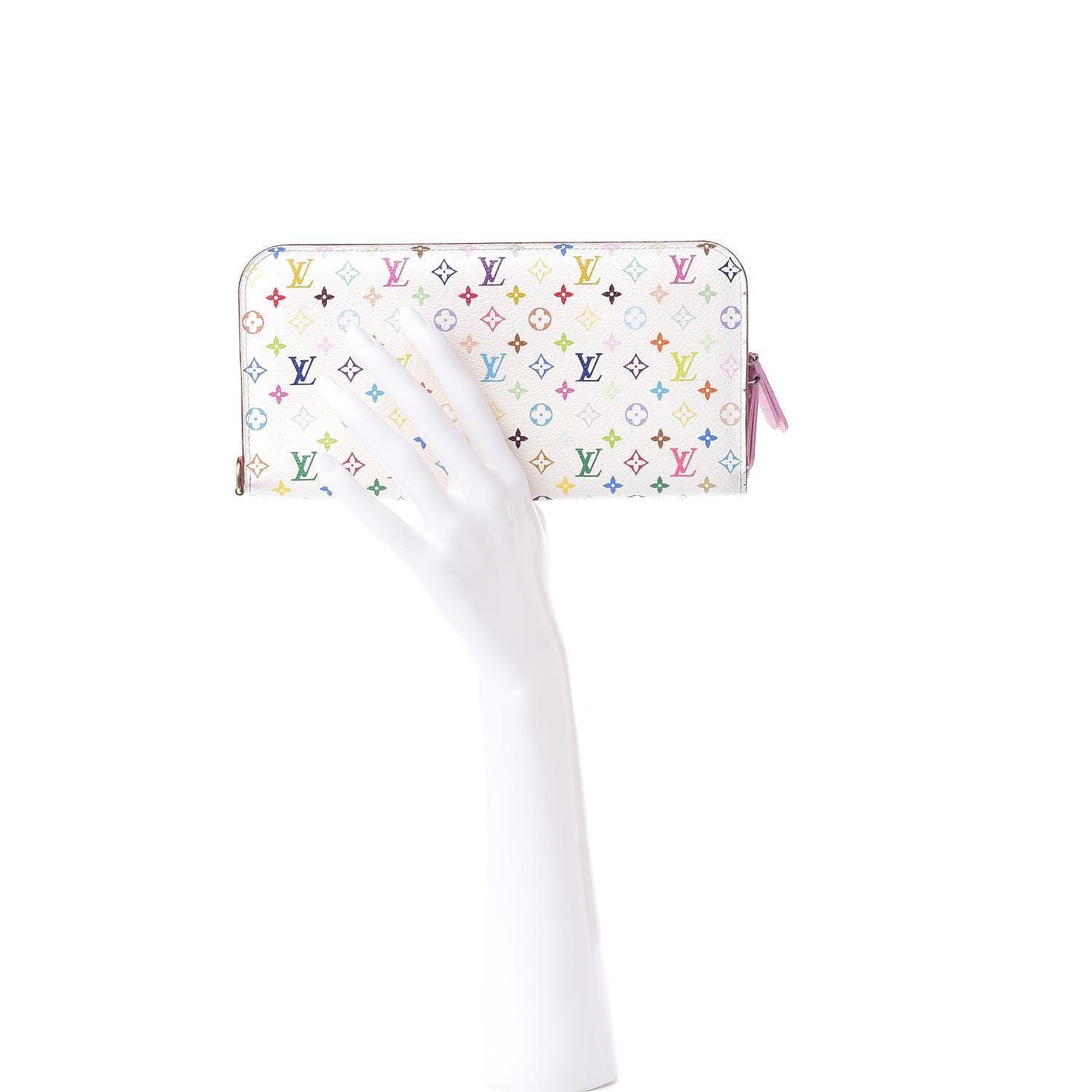 Louis Vuitton Monogram Multicolor Insolite Wallet White Litchi 2 of 8
