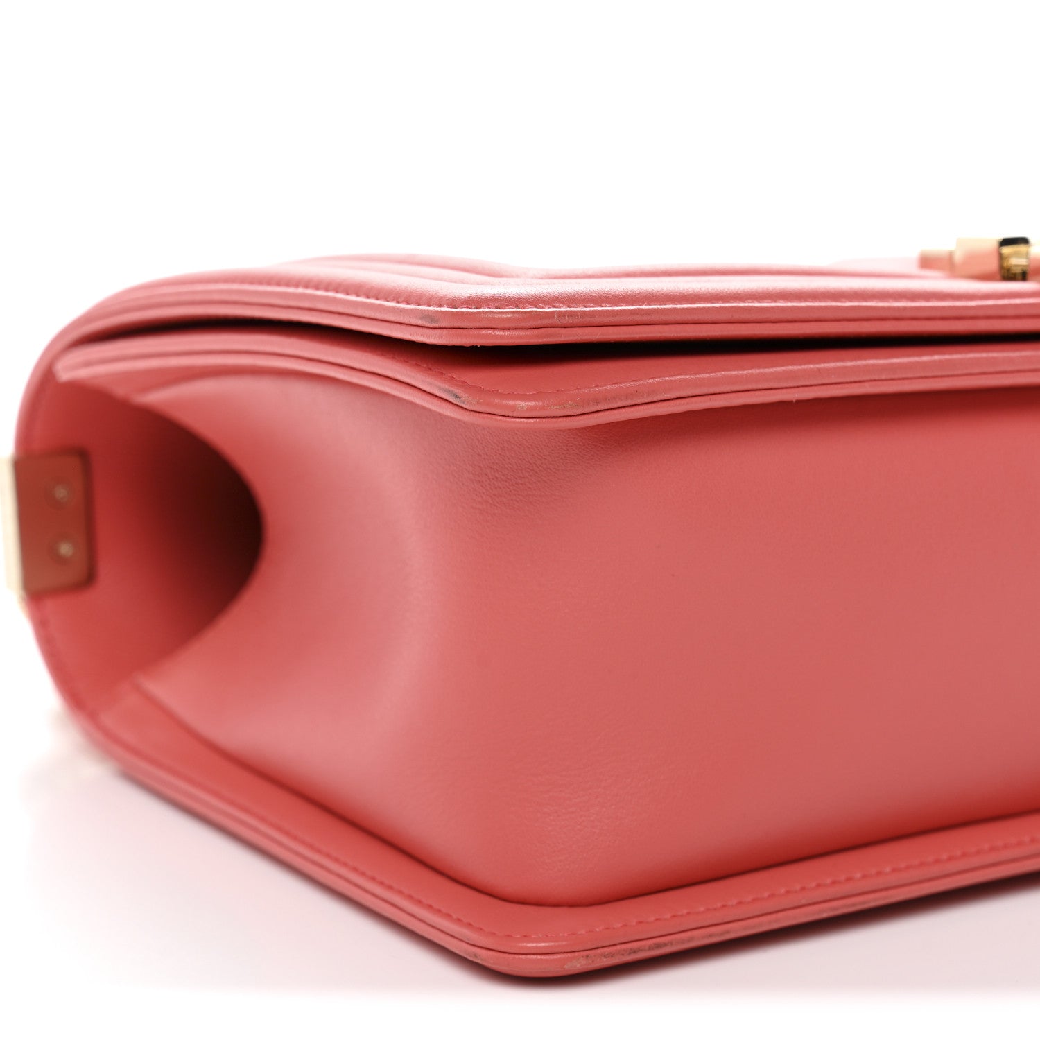 Chanel Calfskin Quilted Medium Boy Flap Coral 9 of 10