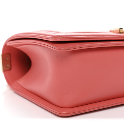 Chanel Calfskin Quilted Medium Boy Flap Coral 9 of 10