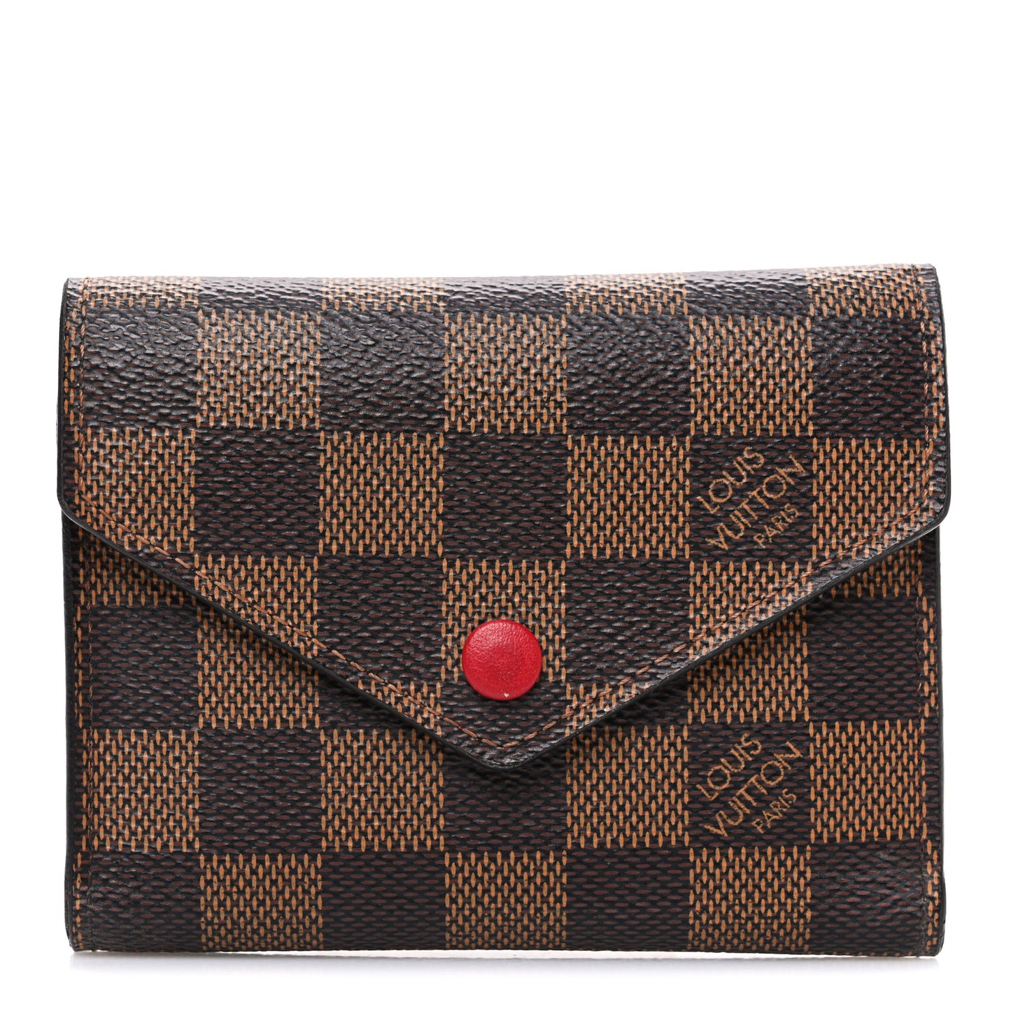 Damier Ebene Victorine Wallet Red