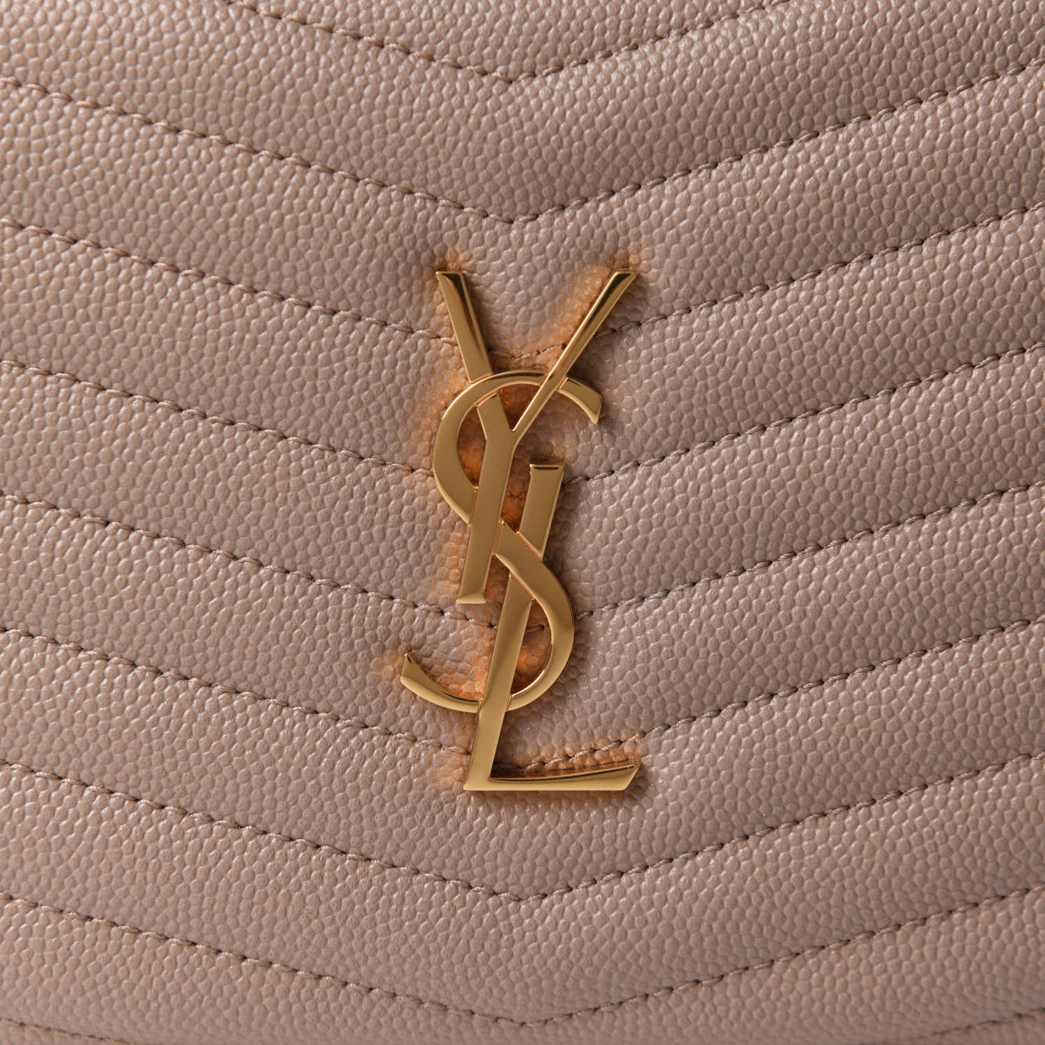 Saint Laurent Grain De Poudre Matelasse Monogram Mini Lou Camera Bag Dark Beige 8 of 10