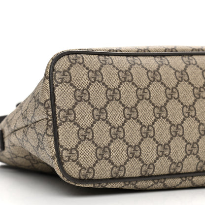 Gucci GG Supreme Monogram Small Zippered Tote Dark Brown 9 of 11