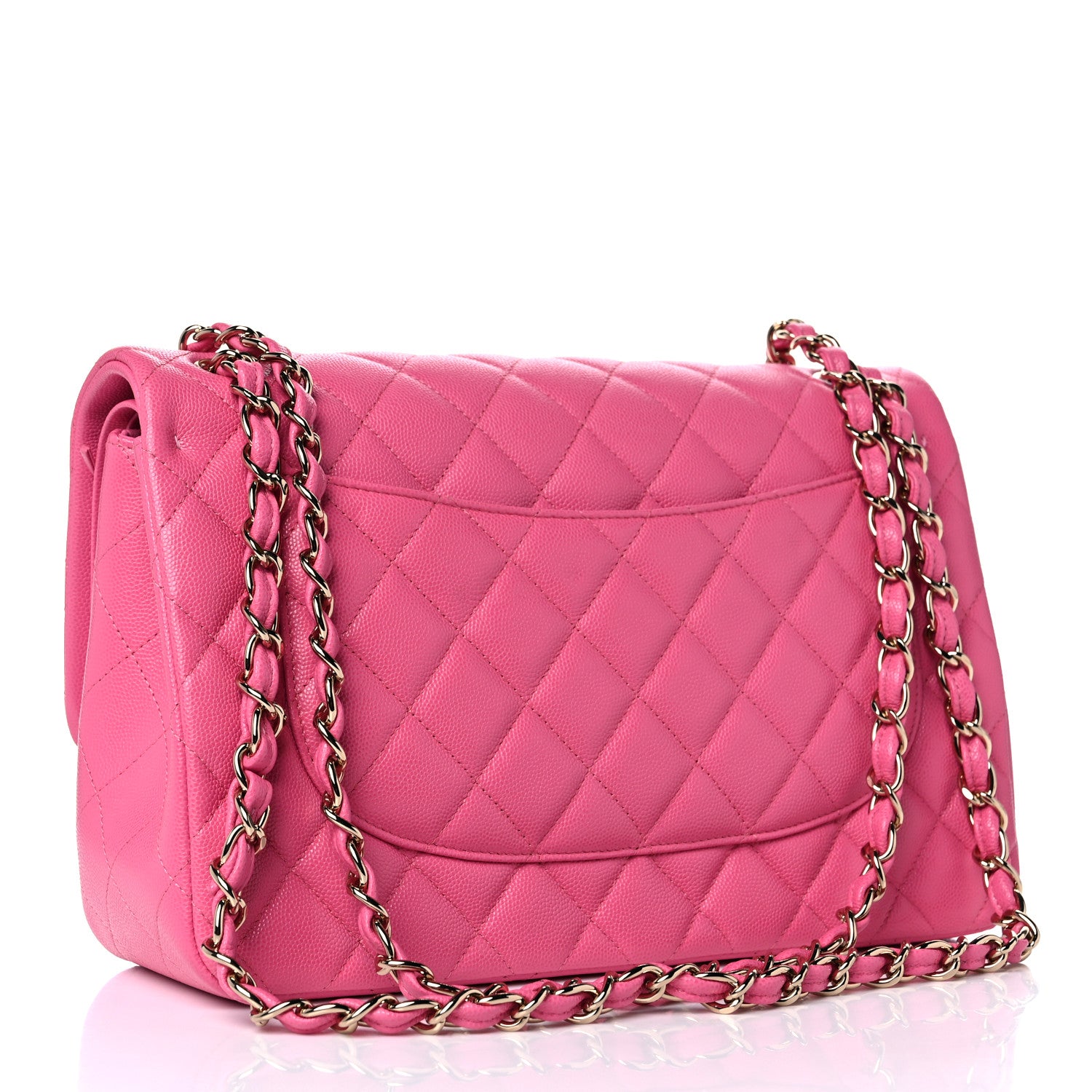 Chanel Caviar Quilted Jumbo Double Flap Pink 3 of 10