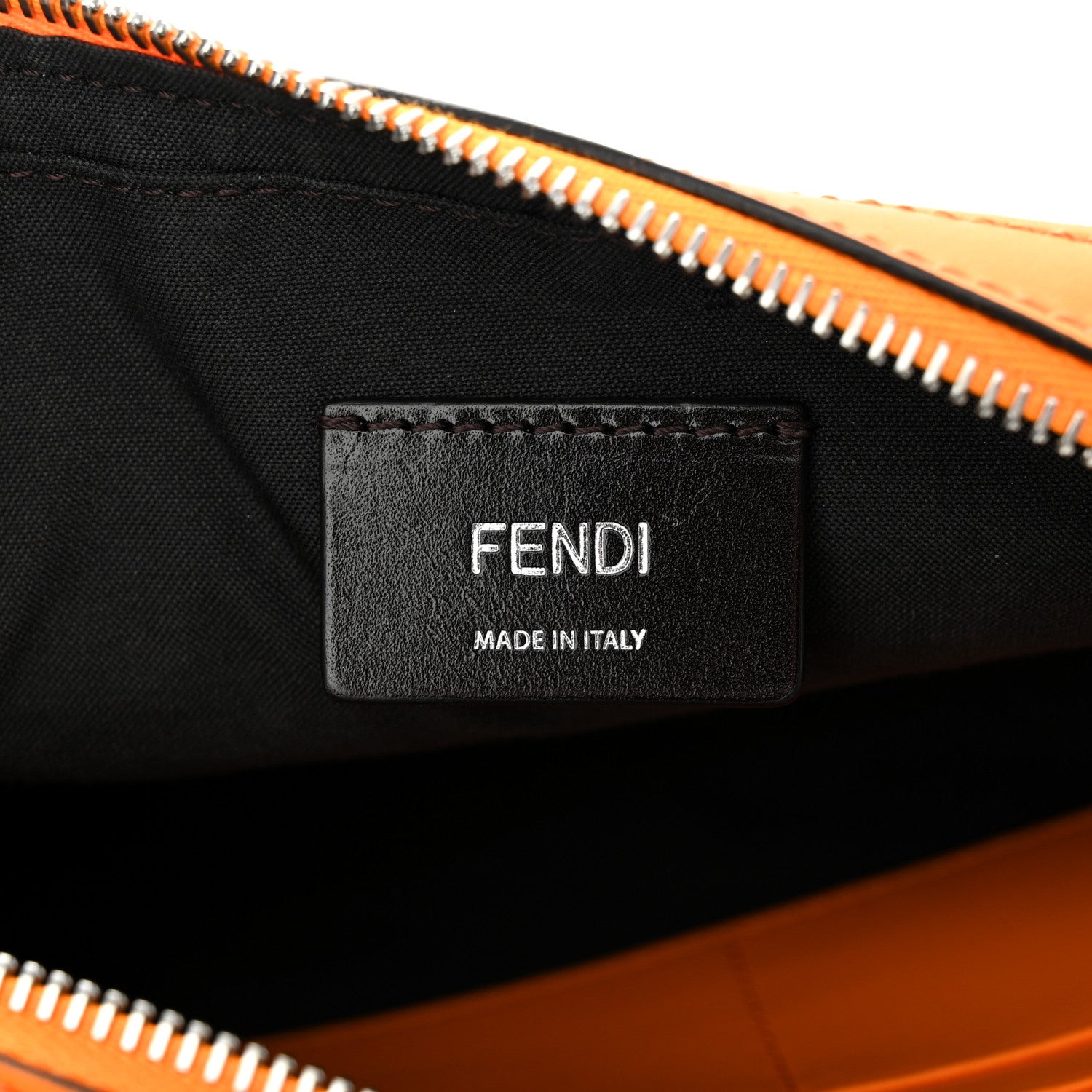 Fendi Glazed Fabric Vitello Liberty Century Logo FF 1974 Diagonal Medium Camera Case 6 of 10