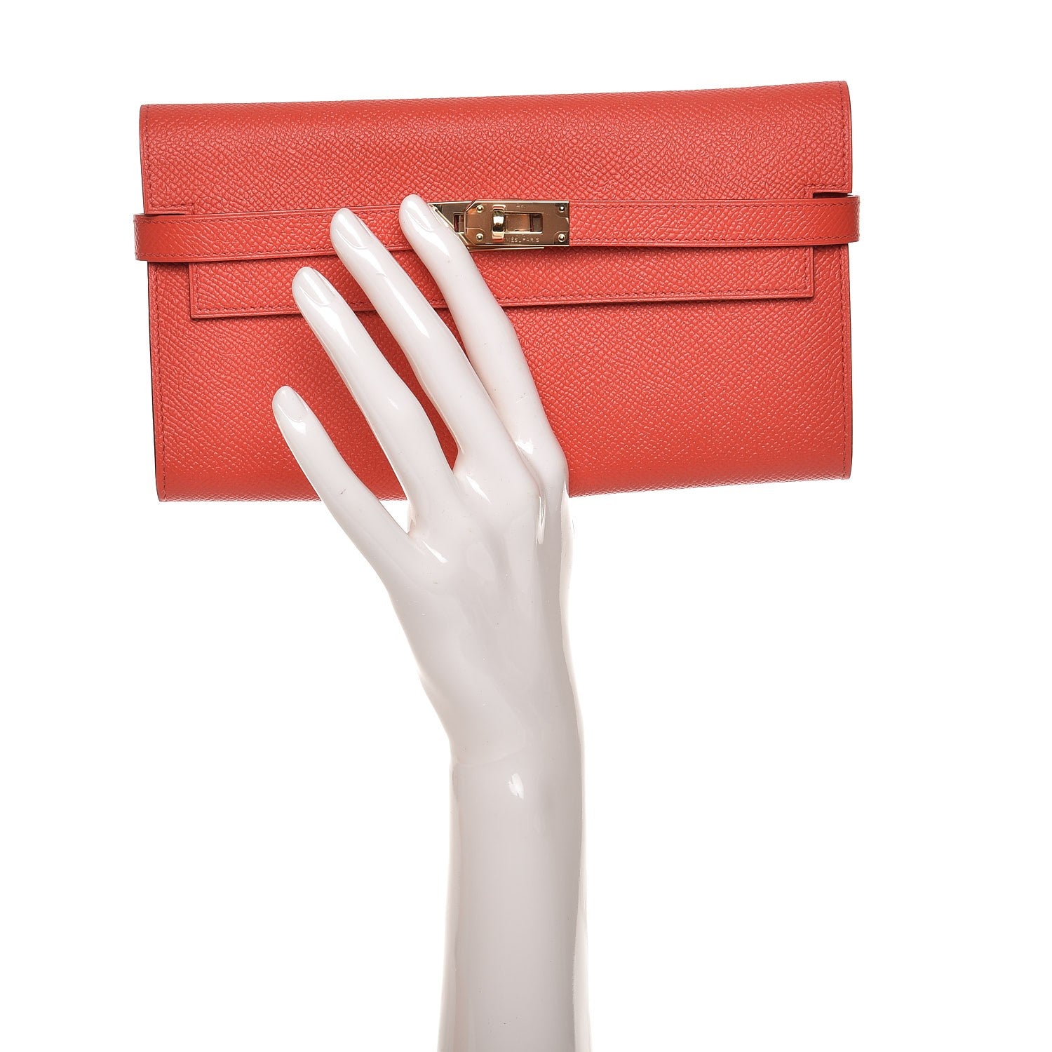 Hermes Epsom Kelly Longue Wallet Rose Jaipur 2 of 8