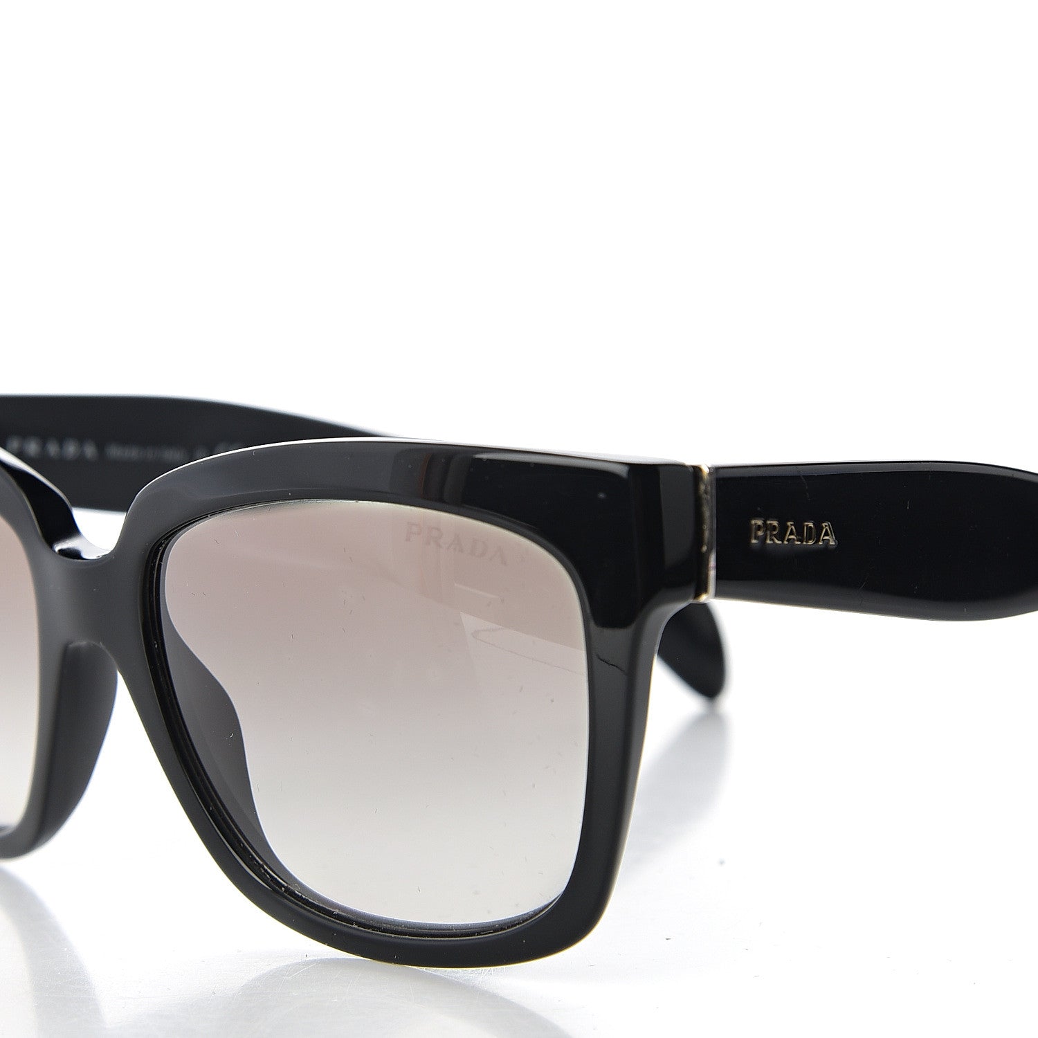 Prada Square Sunglasses SPR 07P Black 7 of 14
