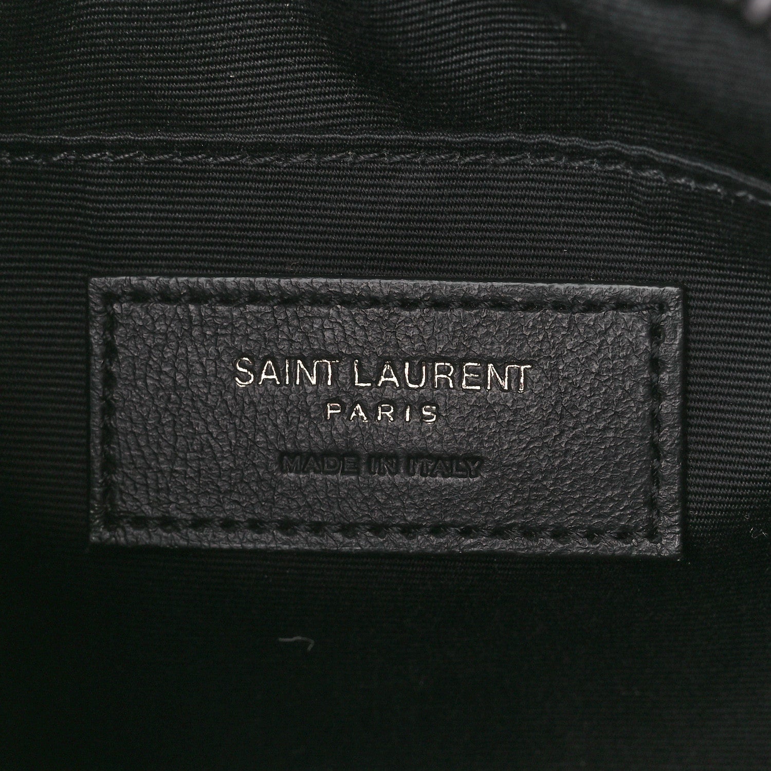 Saint Laurent Calfskin Matelasse Monogram Monochrome Lou Camera Bag Black 6 of 10