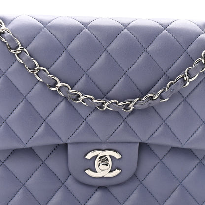 Chanel Lambskin Quilted Medium Double Flap Light Purple 8 of 16