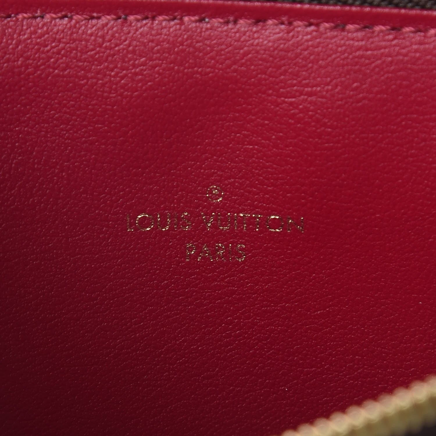 Louis Vuitton Monogram Felicie Chain Wallet Zippered Insert Fuchsia 6 of 7
