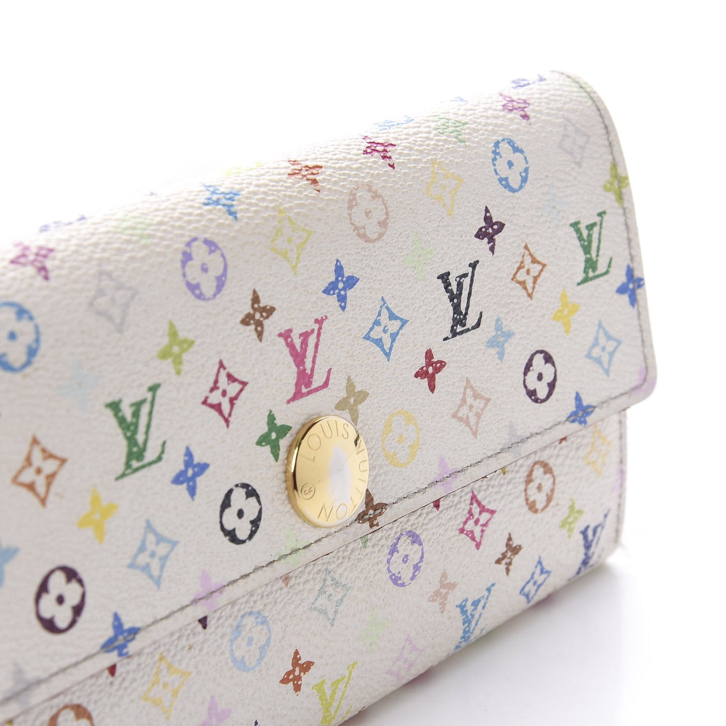 Monogram Multicolor Sarah Wallet White Litchi