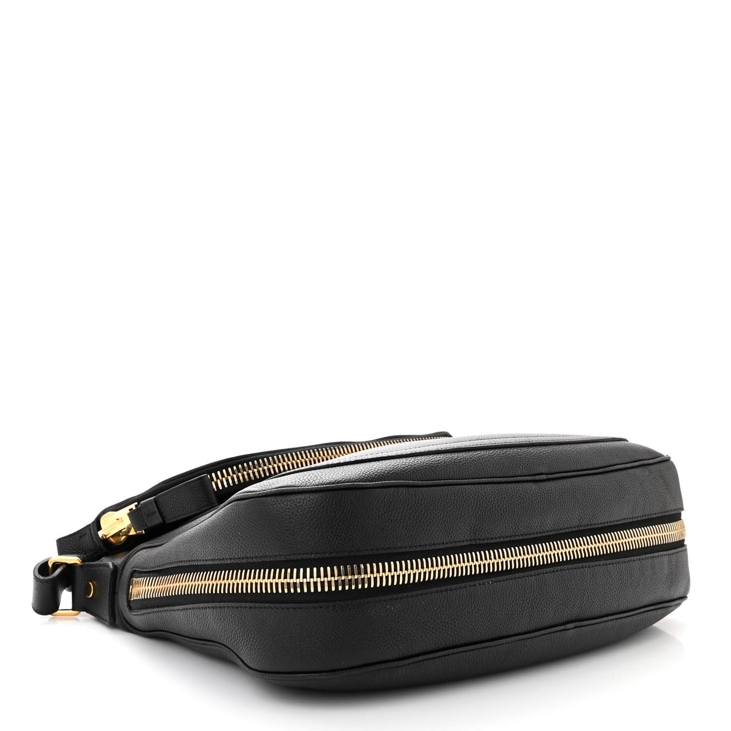 Grained Calfskin Large Jennifer Crossbody Bag Black
