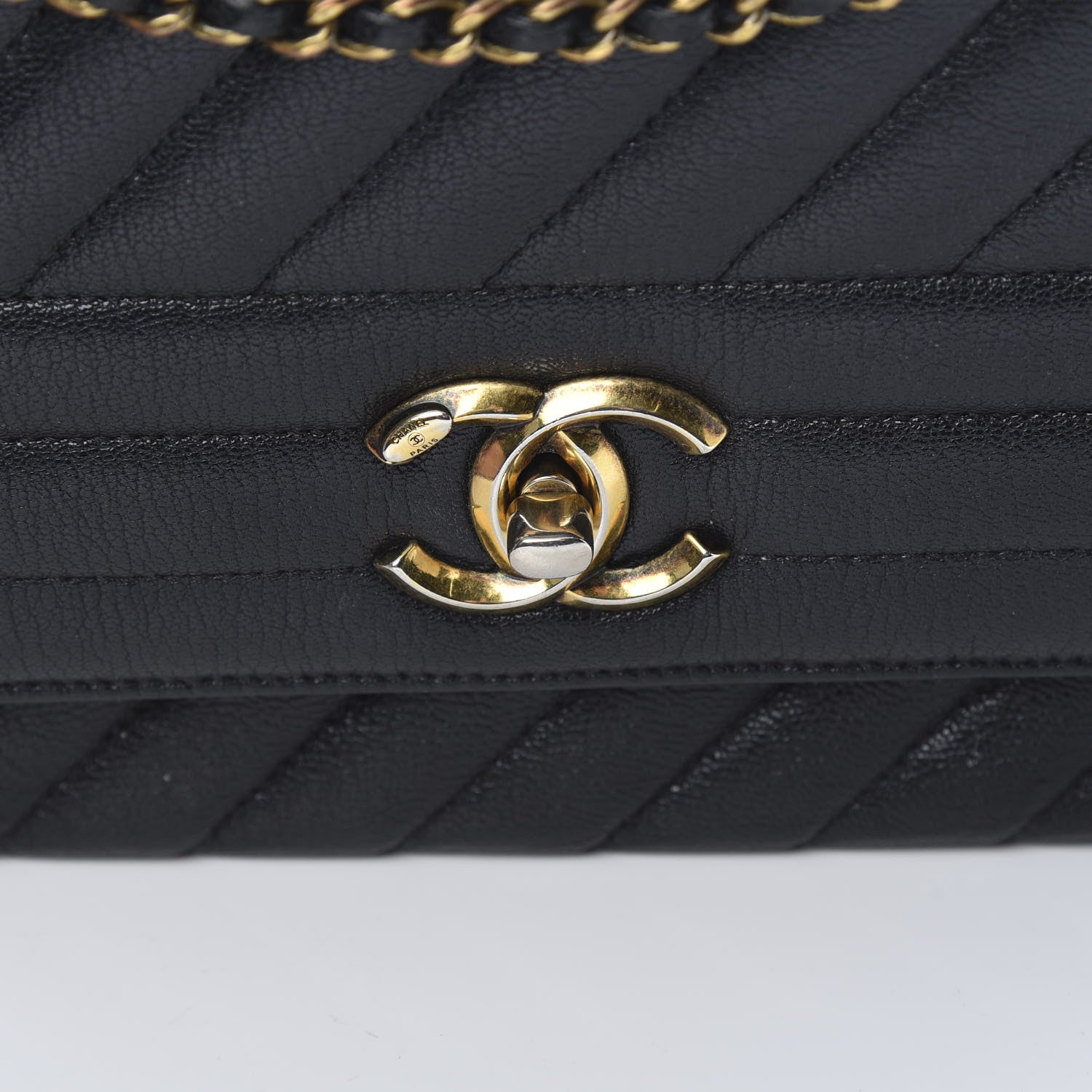 Chanel Shiny Goatskin Diagonal Quilted Small Flap Black 11 of 11