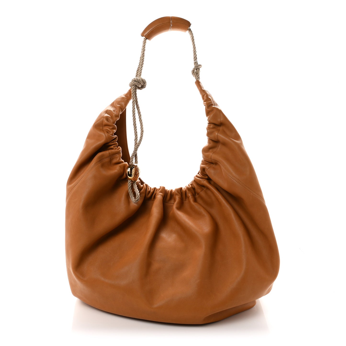 Nappa Rope Squeeze XL Bag Tan