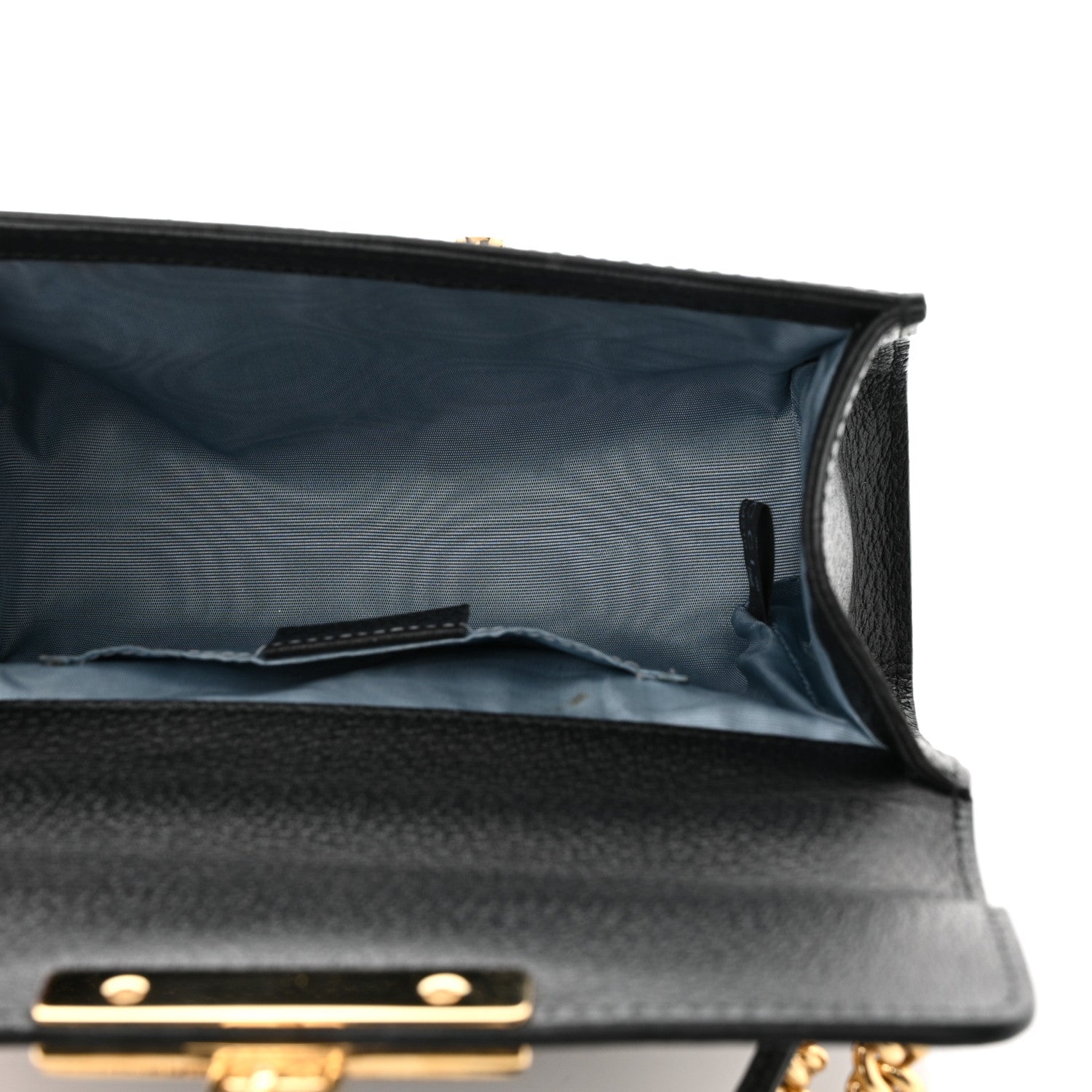 Gucci Grained Calfskin Bee Star Small Padlock Shoulder Bag Black 5 of 11
