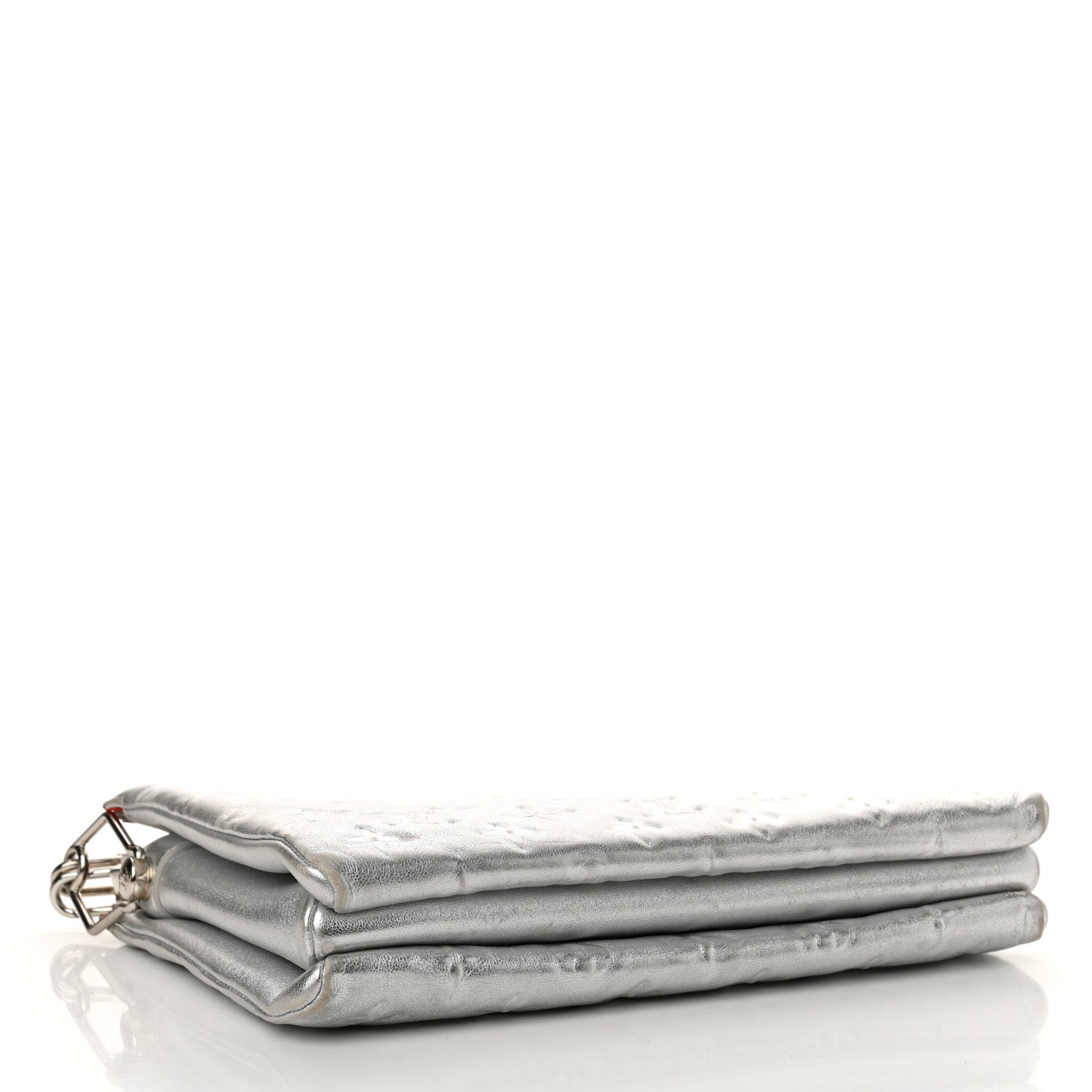Louis Vuitton Metallic Lambskin Embossed Monogram Coussin PM Silver 4 of 17