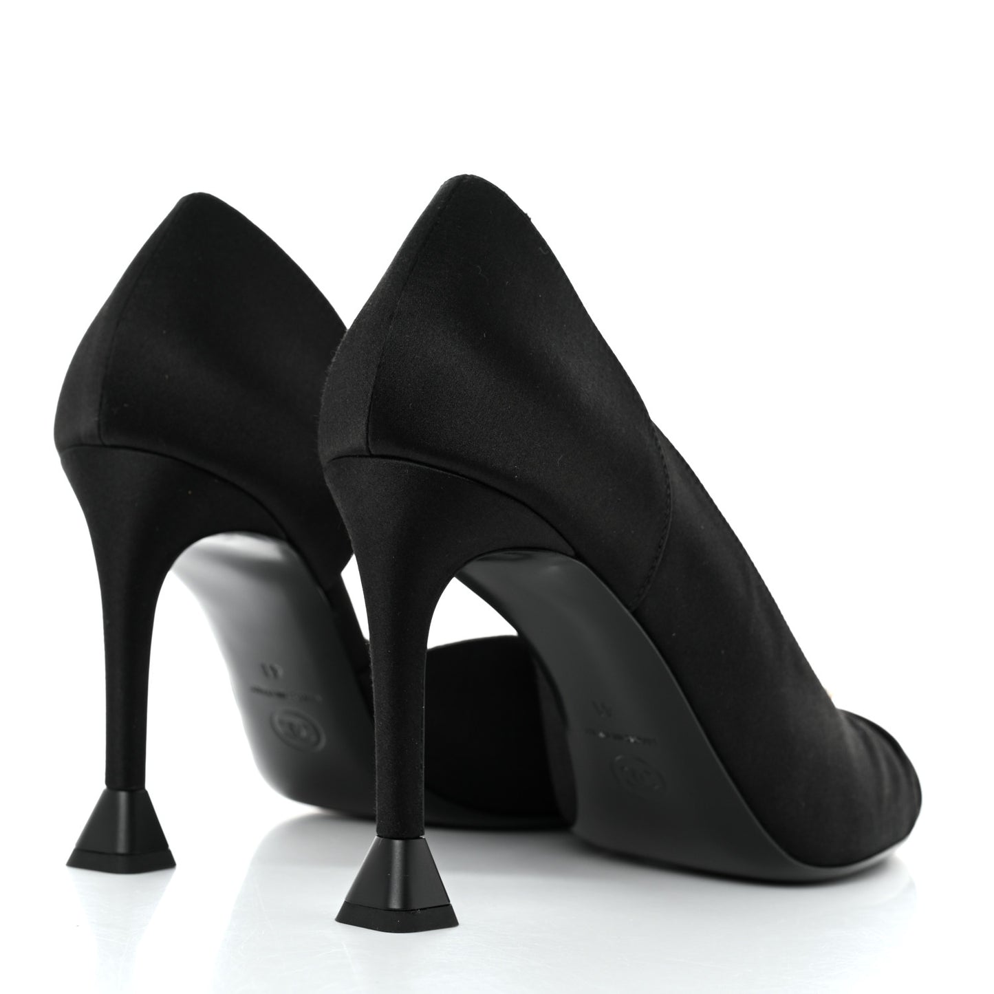 Satin Strass CC Pumps 41 Black