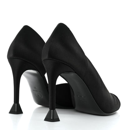 Chanel Satin Strass CC Pumps 41 Black 4 of 8