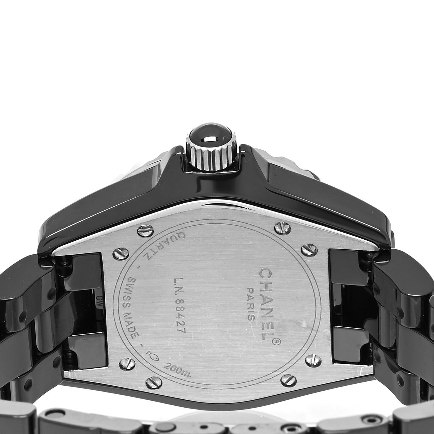 Chanel Stainless Steel Ceramic Ruby 33mm J12 Quartz Watch Black 4 of 4