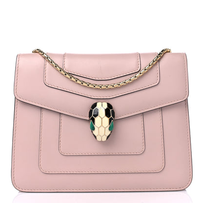 Bulgari Calfskin Small Serpenti Forever Snake Strap Crossbody Bag Light Pink 3 of 13