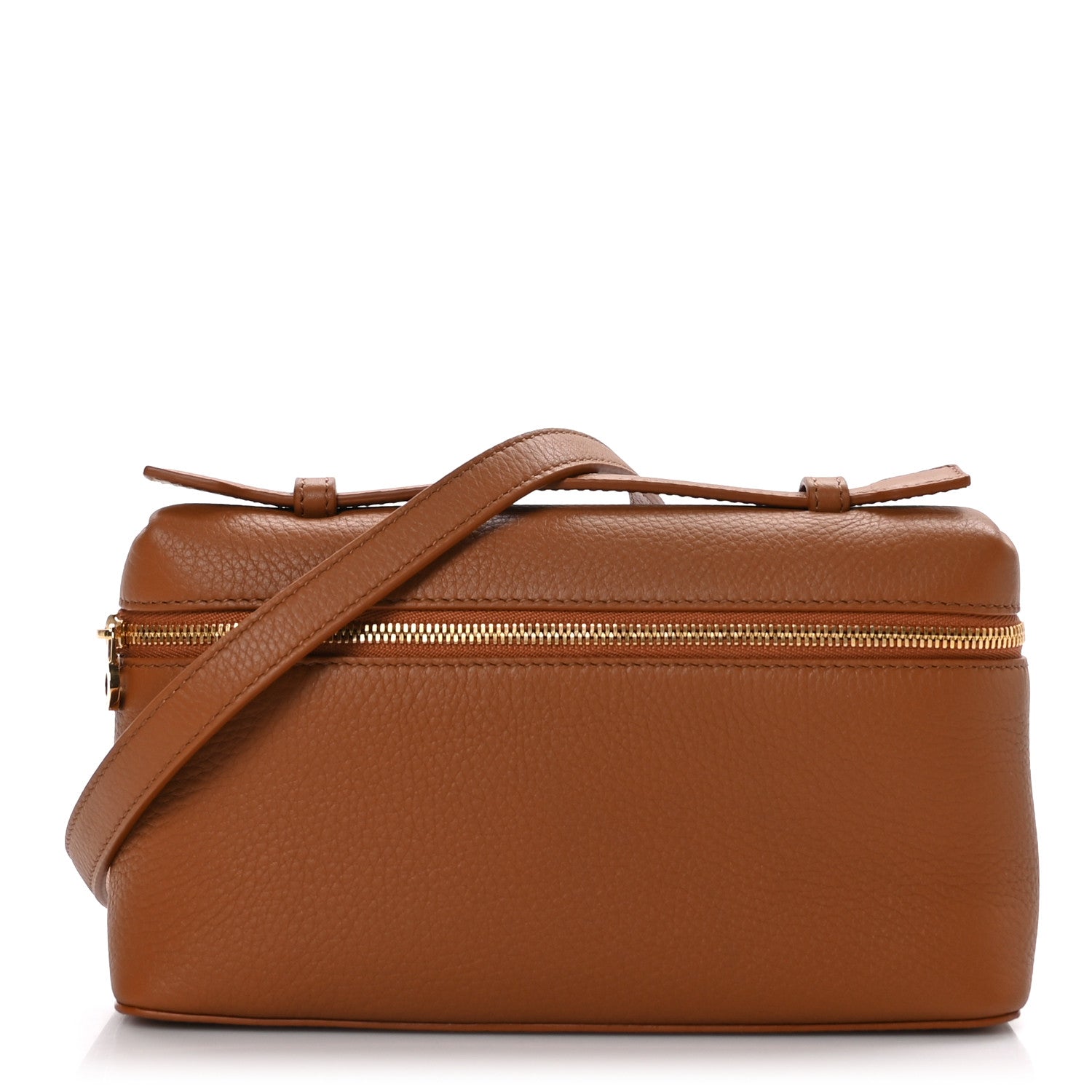 Loro Piana Grained Calfskin L19 Extra Pocket Pouch Warm Tan 1 of 8