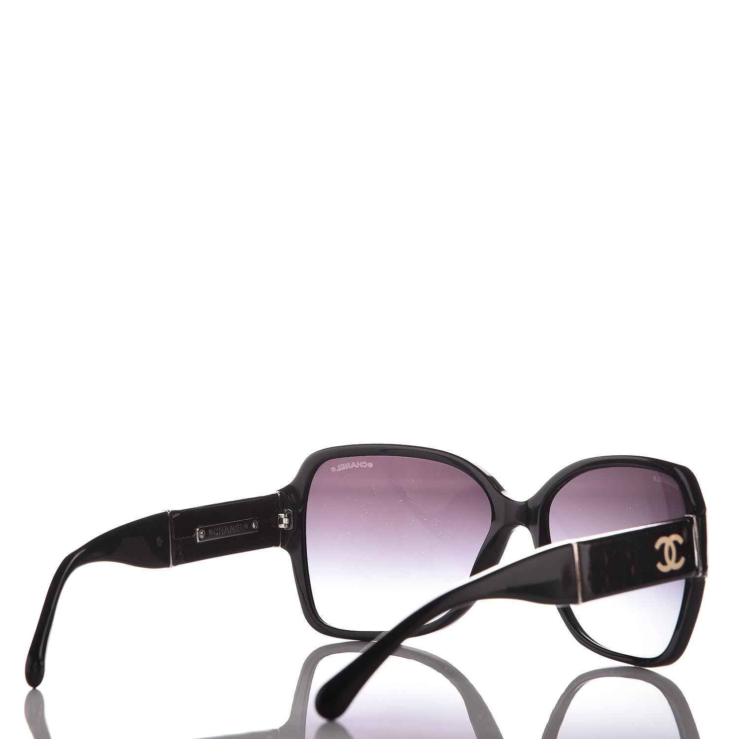 Chanel CC Sunglasses 1345 Black 4 of 8