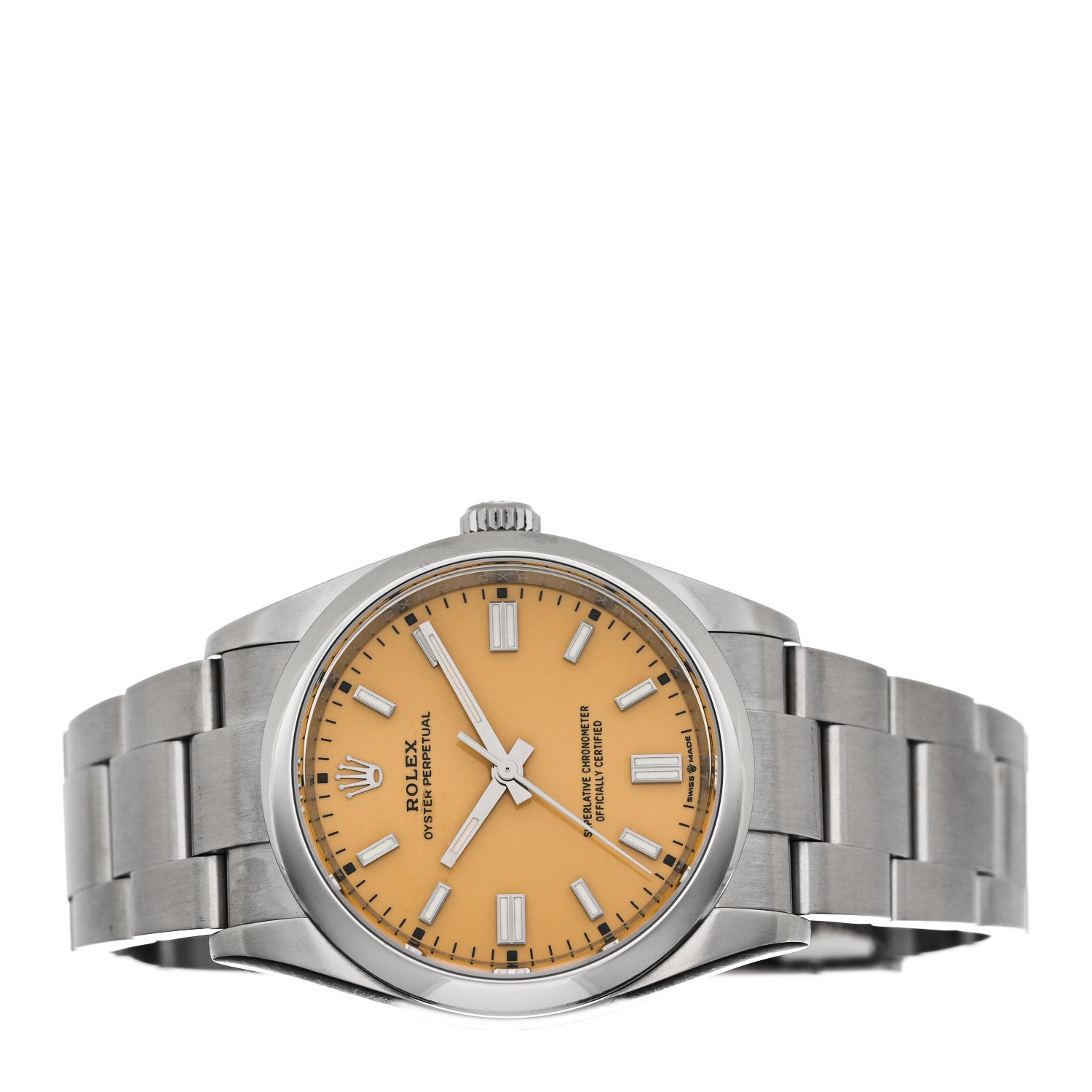 Rolex Stainless Steel 36mm Oyster Perpetual Watch Yellow 126000 2 of 5