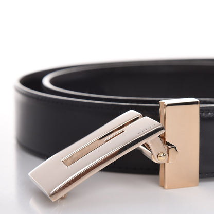 Gucci Calfskin Reversible Square G Buckle Belt 85 34 Black Brown 3 of 6
