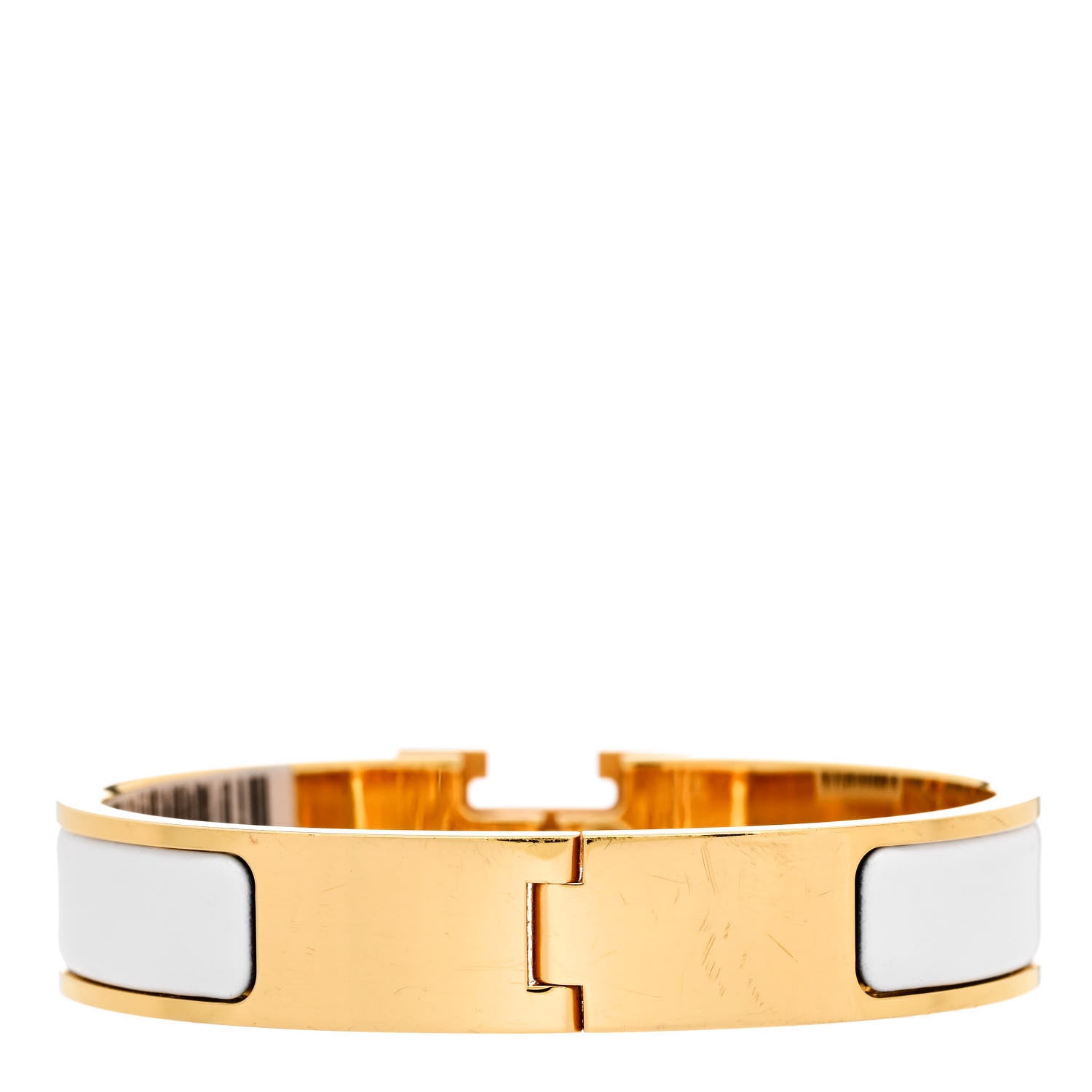 Hermes Enamel Narrow Clic Clac H Bracelet PM White 3 of 5