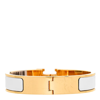 Hermes Enamel Narrow Clic Clac H Bracelet PM White 3 of 5