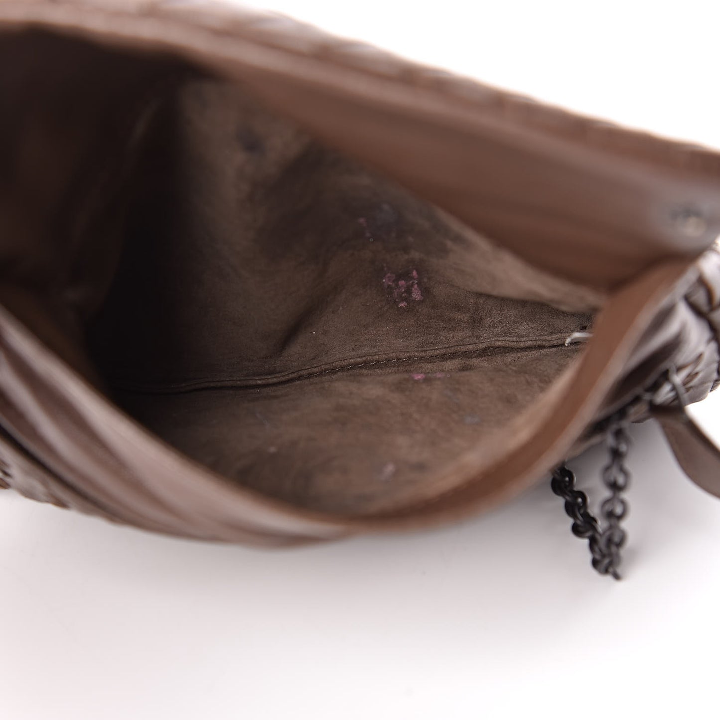 Nappa Intrecciato Small Chain Crossbody Elephant