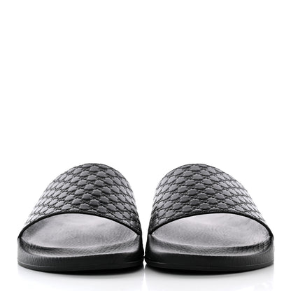 Gucci Microguccissima Mens Slide Sandals 12 Black 2 of 15