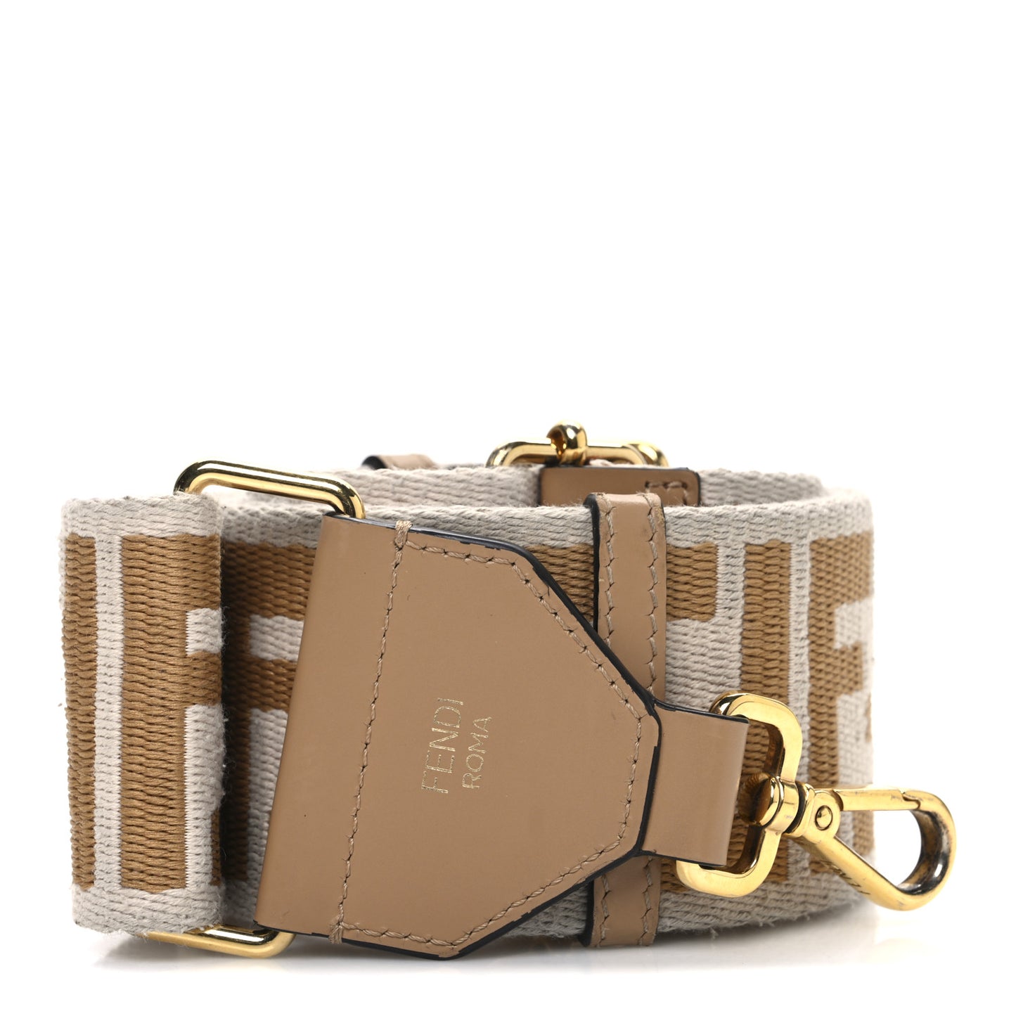 Ribbon Vitello King FF 1974 Adjustable Strap You  Poudre Cuoio Miele Scuro