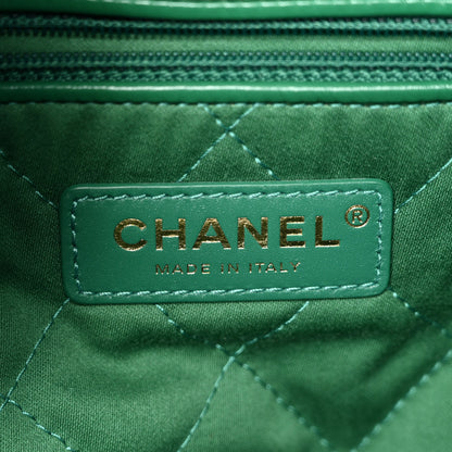 Chanel Shiny Calfskin Quilted Small Chanel 22 Green 7 of 14