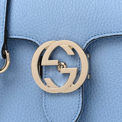 Gucci Dollar Calfskin Small Interlocking G Shoulder Bag Mineral Blue 13 of 14