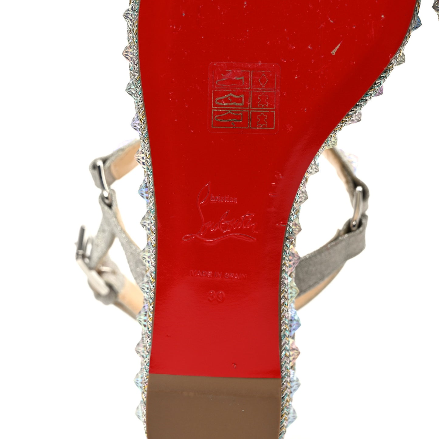 Glitter Pira Ryad 60 Platform Sandals 39 Silver