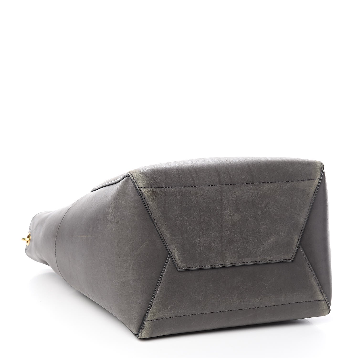 Celine Smooth Calfskin Sangle Bucket Bag Grey 4 of 12